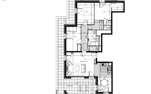 Appartement 4 pièces de 96m²  à Ville-la-Grand